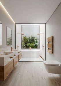 space-saving sanitaryware for a small modern bathroom